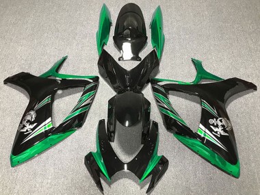 2006-2007 Suzuki GSXR 600 / GSXR 750 Motorcycle Fairings - Green Glossy Black Canada Suppliers