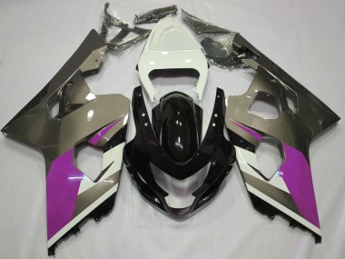 2004-2005 Suzuki GSXR 600 / GSXR 750 Motorcycle Fairings - White Pink Grey Glossy Black Canada Suppliers