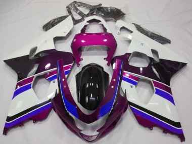 2004-2005 Suzuki GSXR 600 / GSXR 750 Motorcycle Fairings - White Pink Blue Glossy Black Canada Suppliers