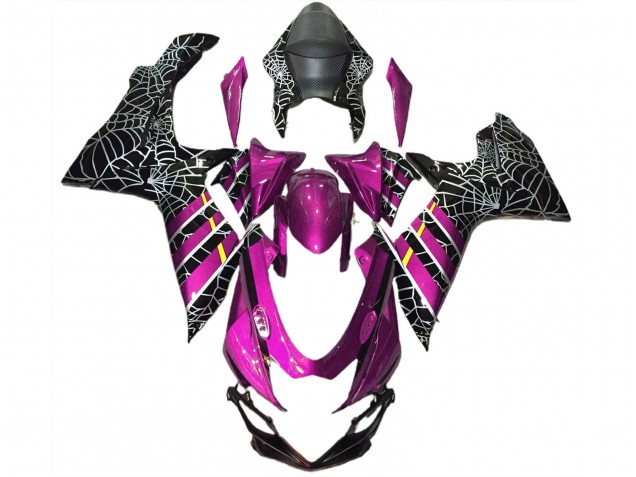 2011-2024 Suzuki GSXR 600 / GSXR 750 Motorcycle Fairings - Pink Black Spider Canada Suppliers