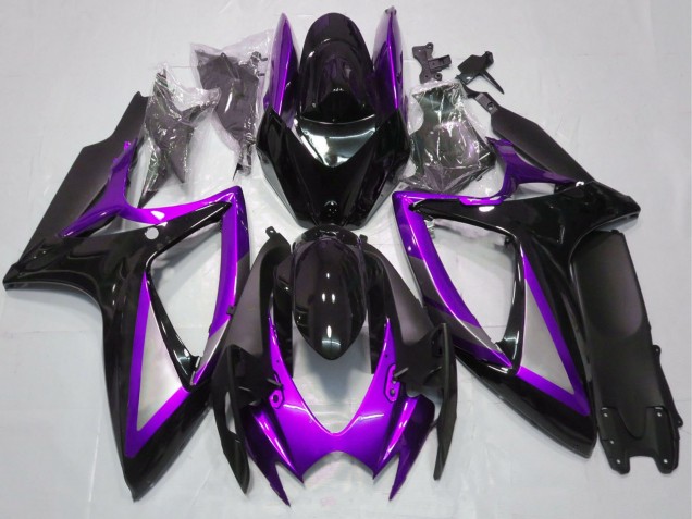 2006-2007 Suzuki GSXR 600 / GSXR 750 Motorcycle Fairings - Purple Glossy Black Matte Black Canada Suppliers