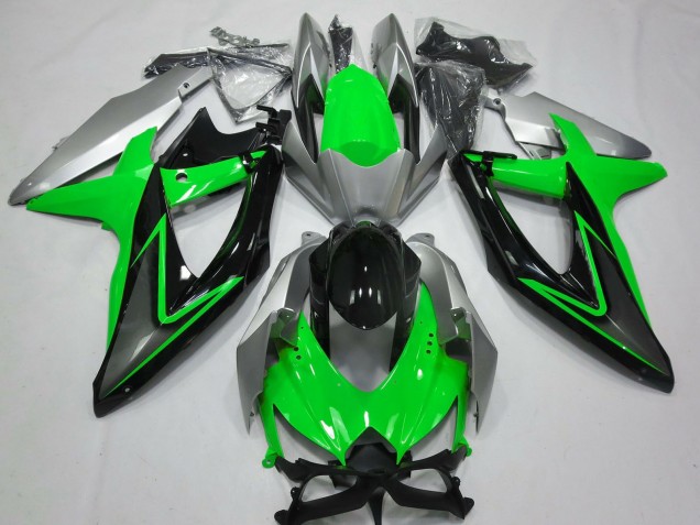 2008-2010 Suzuki GSXR 600 / GSXR 750 Motorcycle Fairings - Silver Green Grey Black Canada Suppliers