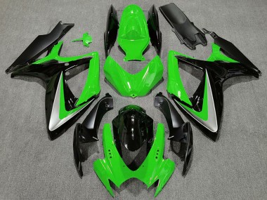 2006-2007 Suzuki GSXR 600 / GSXR 750 Motorcycle Fairings - Green Silver Glossy Black OEM Style Canada Suppliers