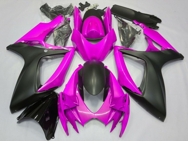 2006-2007 Suzuki GSXR 600 / GSXR 750 Motorcycle Fairing - Pink Matte Black Canada Suppliers