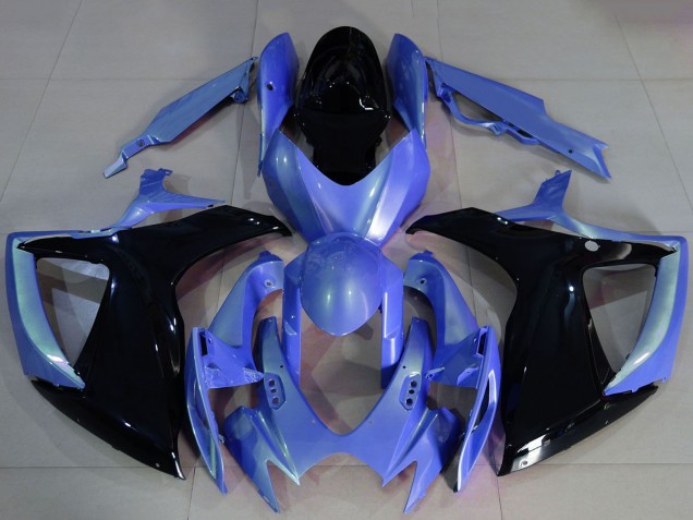 2006-2007 Suzuki GSXR 600 / GSXR 750 Motorcycle Fairings - Light Blue Glossy Black Canada Suppliers