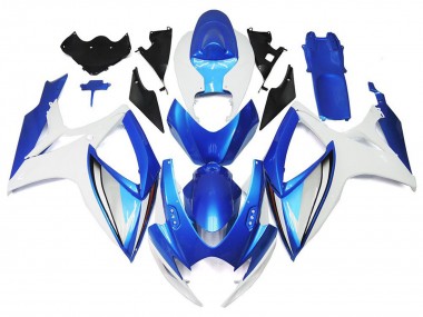 2006-2007 Suzuki GSXR 600 / GSXR 750 Motorcycle Fairings - White Blue OEM Style Canada Suppliers