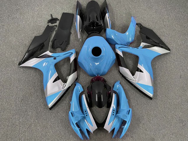 2006-2007 Suzuki GSXR 600 / GSXR 750 Motorcycle Fairings - Light Blue White Glossy Black Canada Suppliers