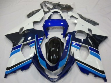 2004-2005 Suzuki GSXR 600 / GSXR 750 Motorcycle Fairings - White Blue Glossy Black Canada Suppliers