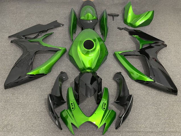 2006-2007 Suzuki GSXR 600 / GSXR 750 Motorcycle Fairings - Green Black Canada Suppliers