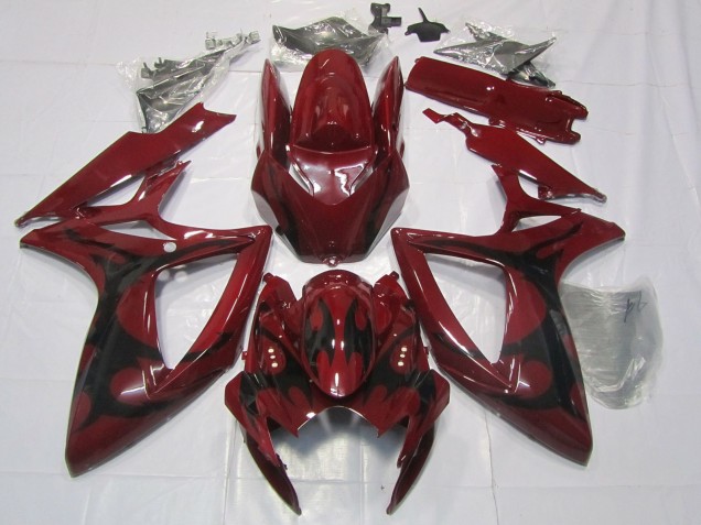 2006-2007 Suzuki GSXR 600 / GSXR 750 Motorcycle Fairings - Maroon Red Canada Suppliers