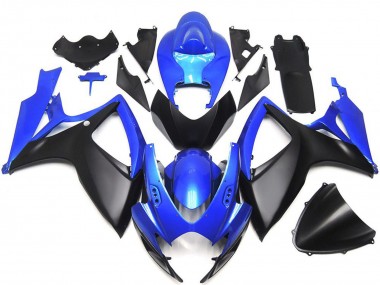 2006-2007 Suzuki GSXR 600 / GSXR 750 Motorcycle Fairings - Blue Matte Black Custom OEM Style Canada Suppliers