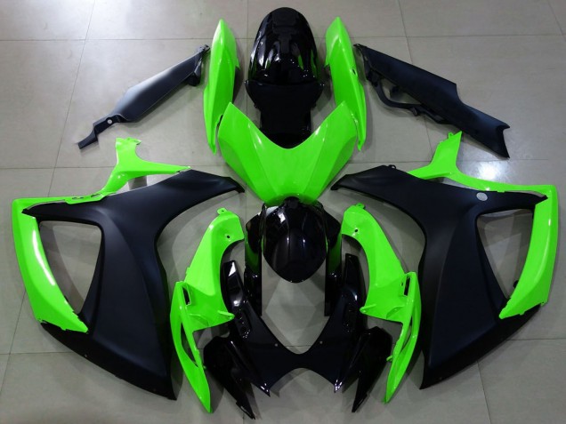 2006-2007 Suzuki GSXR 600 / GSXR 750 Motorcycle Fairings - Green Glossy Black Matte Black Canada Suppliers