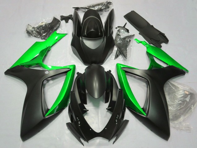 2006-2007 Suzuki GSXR 600 / GSXR 750 Motorcycle Fairings - Matte Black Green Canada Suppliers