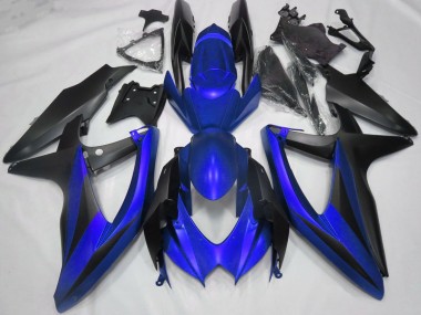 2008-2010 Suzuki GSXR 600 / GSXR 750 Motorcycle Fairings - Blue Matte Black Canada Suppliers