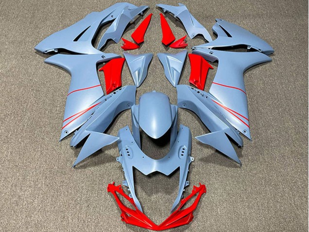 2011-2024 Suzuki GSXR 600 / GSXR 750 Motorcycle Fairings - Matte Sky Blue Red Canada Suppliers