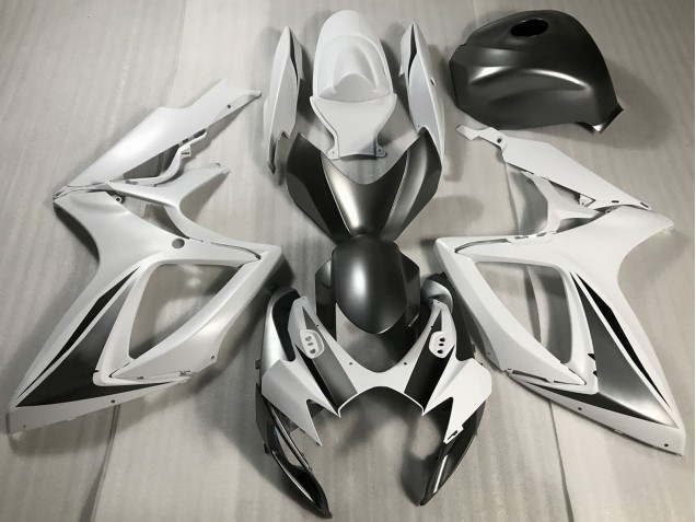 2006-2007 Suzuki GSXR 600 / GSXR 750 Motorcycle Fairings - White Grey Matte Black Canada Suppliers