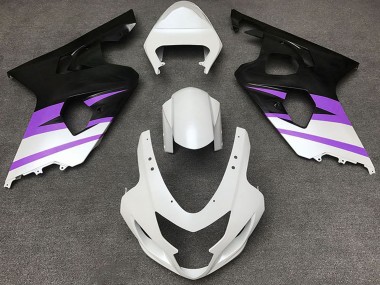2004-2005 Suzuki GSXR 600 / GSXR 750 Motorcycle Fairings - White Purple Matte Black Canada Suppliers