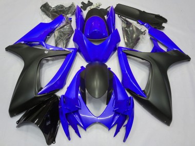 2006-2007 Suzuki GSXR 600 / GSXR 750 Motorcycle Fairings - Blue Matte Black Canada Suppliers