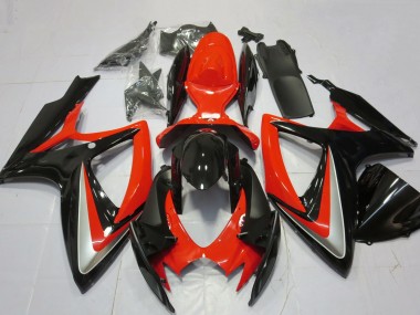 2006-2007 Suzuki GSXR 600 / GSXR 750 Motorcycle Fairings - Red Silver Glossy Black Canada Suppliers