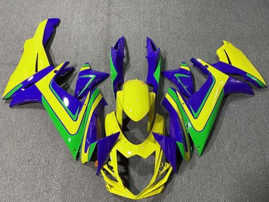 2011-2024 Suzuki GSXR 600 / GSXR 750 Motorcycle Fairings - Blue Yellow Green Canada Suppliers