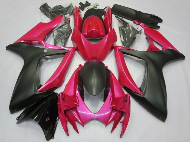 2006-2007 Suzuki GSXR 600 / GSXR 750 Motorcycle Fairings - Pink Matte Black Canada Suppliers