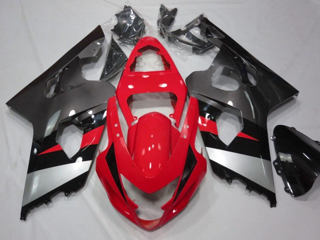 2004-2005 Suzuki GSXR 600 / GSXR 750 Motorcycle Fairings - Red Silver Black Canada Suppliers