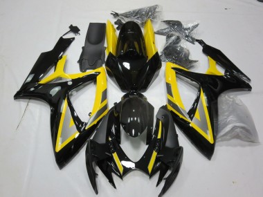2006-2007 Suzuki GSXR 600 / GSXR 750 Motorcycle Fairings - Yellow Silver Glossy Black Canada Suppliers