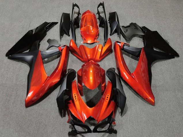 2008-2010 Suzuki GSXR 600 / GSXR 750 Motorcycle Fairings - Orange Matte Black Canada Suppliers