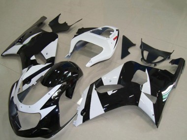 2001-2003 Suzuki GSXR 600 / GSXR 750 Motorcycle Fairings - White Glossy Black Canada Suppliers