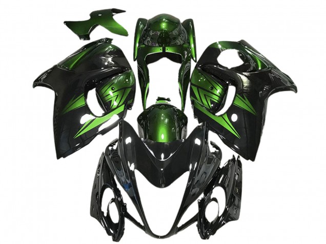 2008-2020 Suzuki GSXR 1300 Motorcycle Fairings - Glossy Black and Deep Green Canada Suppliers