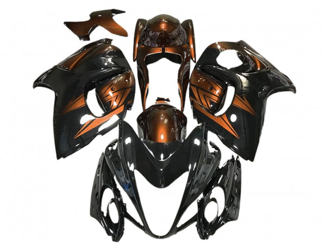 2008-2020 Suzuki GSXR 1300 Motorcycle Fairings - Glossy Black and Deep Orange Canada Suppliers