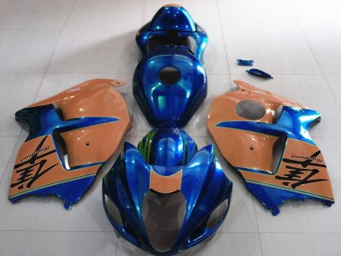 1996-2007 Suzuki GSXR 1300 Motorcycle Fairings - Glossy Blue and Desert Tan Canada Suppliers