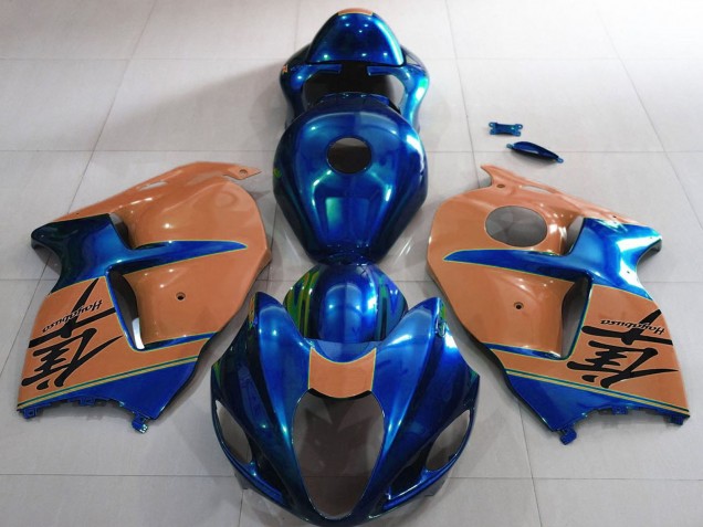 1996-2007 Suzuki GSXR 1300 Motorcycle Fairings - Glossy Blue and Desert Tan Canada Suppliers