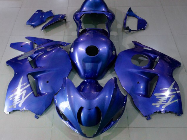 1996-2007 Suzuki GSXR 1300 Motorcycle Fairings - Glossy Blue Silver Logo Canada Suppliers