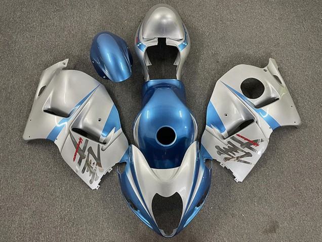 1996-2007 Suzuki GSXR 1300 Motorcycle Fairings - Glossy Light Blue and Silver Canada Suppliers