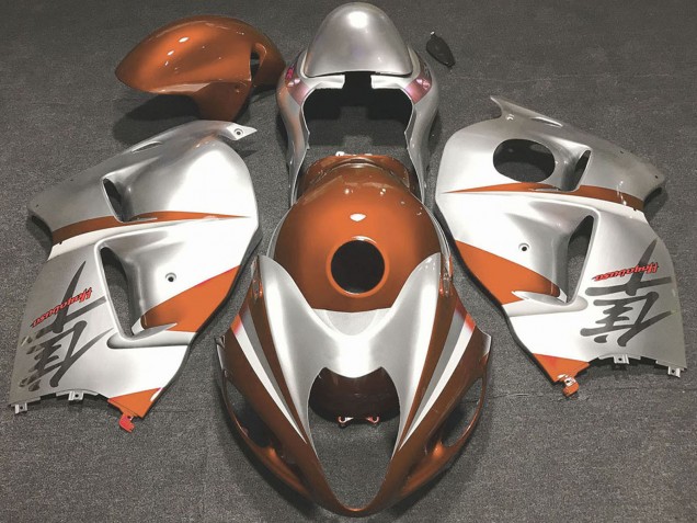 1996-2007 Suzuki GSXR 1300 Motorcycle Fairings - Glossy Orange and Silver Canada Suppliers