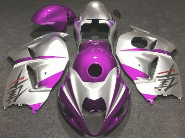 1996-2007 Suzuki GSXR 1300 Motorcycle Fairings - Glossy Pink and Silver Canada Suppliers