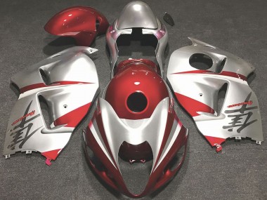 1996-2007 Suzuki GSXR 1300 Motorcycle Fairings - Glossy Red and Silver Canada Suppliers