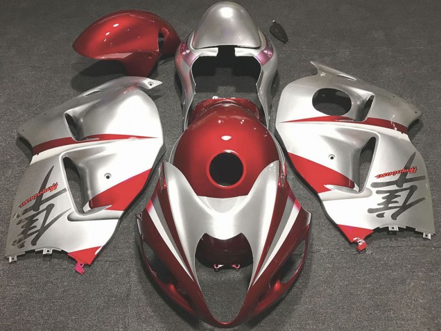 1996-2007 Suzuki GSXR 1300 Motorcycle Fairings - Glossy Red and Silver Canada Suppliers