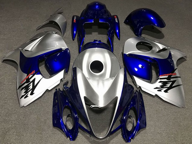 2008-2020 Suzuki GSXR 1300 Motorcycle Fairings - Glossy Silver and Blue Canada Suppliers