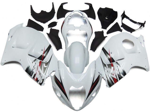 1996-2007 Suzuki GSXR 1300 Motorcycle Fairings - Glossy White and Silver Style Canada Suppliers