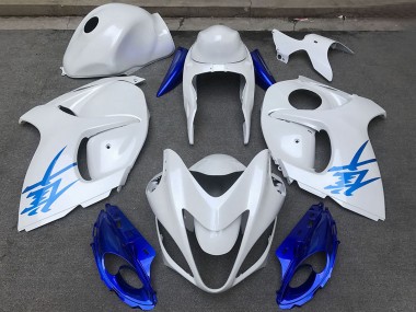 2008-2020 Suzuki GSXR 1300 Motorcycle Fairings - Glossy White Blue Canada Suppliers