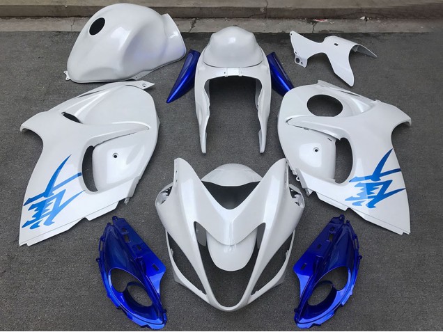 2008-2020 Suzuki GSXR 1300 Motorcycle Fairings - Glossy White Blue Canada Suppliers