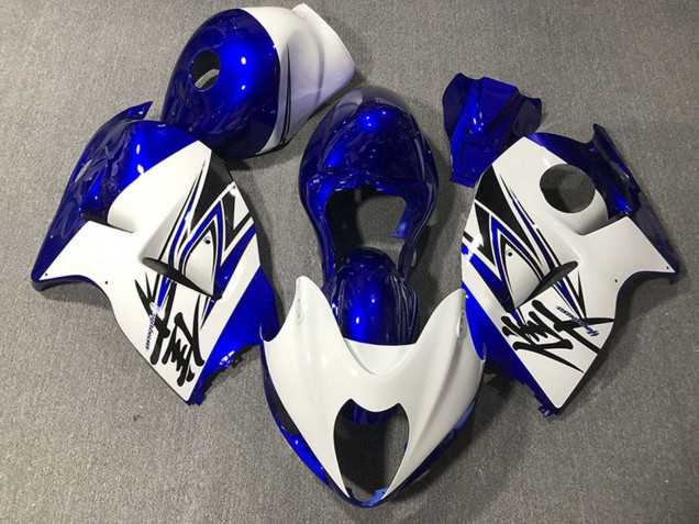 1996-2007 Suzuki GSXR 1300 Motorcycle Fairings - Glossy White Deep Blue Canada Suppliers