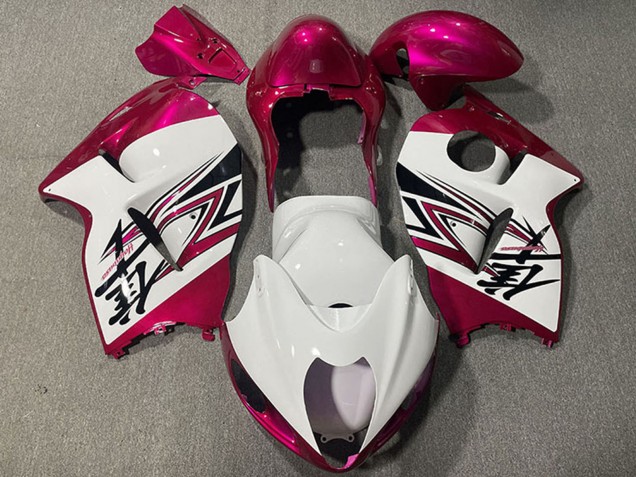 1996-2007 Suzuki GSXR 1300 Motorcycle Fairings - Glossy White Pink Canada Suppliers