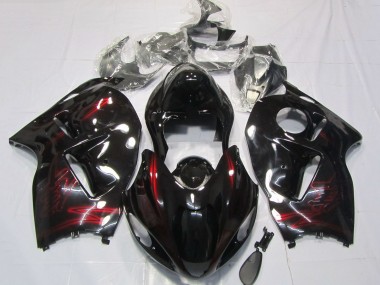 1996-2007 Suzuki GSXR 1300 Motorcycle Fairings - Red Glossy Black Canada Suppliers