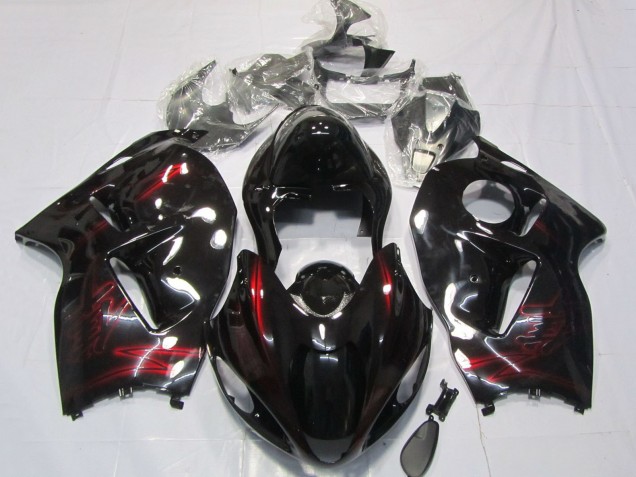 1996-2007 Suzuki GSXR 1300 Motorcycle Fairings - Red Glossy Black Canada Suppliers