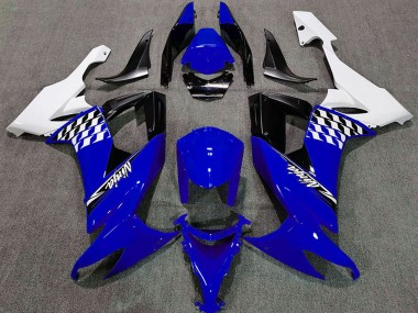 2008-2010 Kawasaki ZX10R Motorcycle Fairings - White Blue Black Canada Suppliers