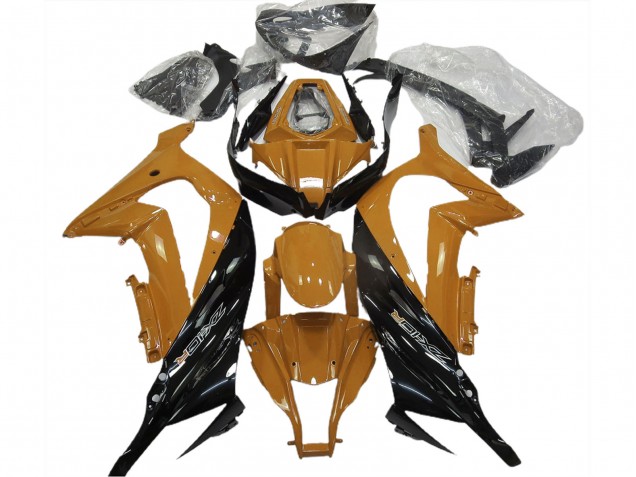 2011-2015 Kawasaki ZX10R Motorcycle Fairings - Dark Orange Glossy Black Canada Suppliers