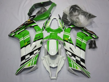 2011-2015 Kawasaki ZX10R Motorcycle Fairing - White Green Yellow Black Maxxis Dunlop Canada Suppliers